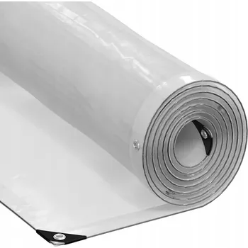 Krycí plachta VidaXL Průhledná plachta s očky 3x4 m polyethylenová