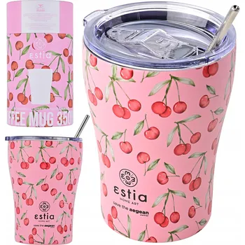 Termohrnek Termohrnek na kávu, čaj se slámkou v krabičce 350 ml nepropustný