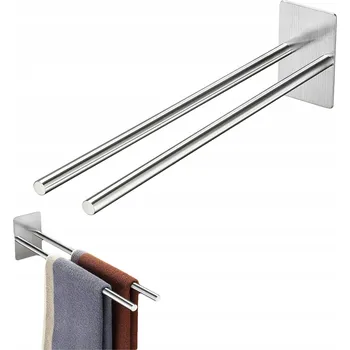 Držák na ručník NÁSTĚNNÝ DRŽÁK NA RUČNÍKY DO KOUPELNY BEZ VRTÁNÍ