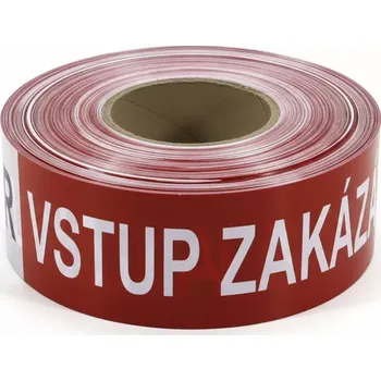 Výstražná páska Bílo-červená vytyčovací páska "POLICIE ČR - VSTUP ZAKÁZÁN" - 500 m x 7,5 cm