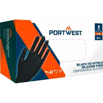 Pracovní oblečení PORTWEST Rukavice Portwest HD A930, jednorázová POR-A930BKRXL XL Černá