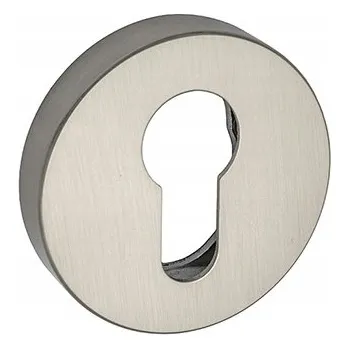 Dveřní kování Vnější klika Alubrass Krátká, Štítek kulatý, Rozeta pro vložku