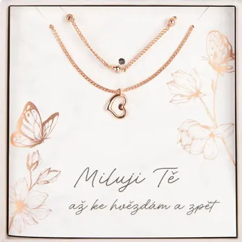 Módní doplněk Dvojitý náhrdelník - Miluji Tě