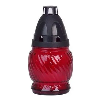 Smuteční dekorace Kahanec Grave, červené sklo, 6-8 h, 25 g, výška 13 cm, na hrob