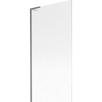 Vanová zástěna Mexen Next L, 1-křídlová vanová zástěna 90 x 150 cm, 6mm sklo s žebrovým vzorem, grafitový profil, 895-090-000-03-09-66