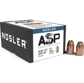 Příslušenství pro sportovní střelbu Střely Nosler ASP JHP .44 Cal., dia .429 240g (250 ks)