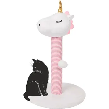 Škrabadlo pro kočky JEDNOROŽEC Stabilní s závěsným míčem Ø 34 x 48 cm