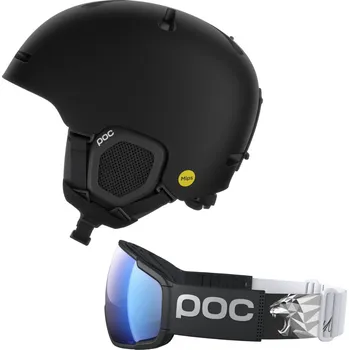 Lyžařská helma POC Fornix MIPS Uranium Black Matt + brýle POC Zonula Race Marco Odermatt