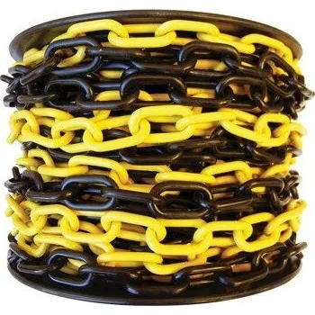 Řetěz Černo-žlutý plastový označovací řetěz (role) - průměr 8 mm x 25 m