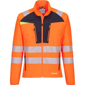 pracovní mikina PORTWEST Mikina DX481 Hi-Vis se zipem, reflexní POR-DX481OBR4XL 4XL Oranžová/černá