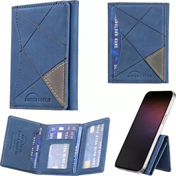 MagSafe wallet Binfen Color, na kreditní karty s funkcí stojánku, 6 slotů na kartu, modrá