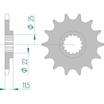 Nářadí na motocykly Ocelová standardní přední řetězová kola AFAM 73303 - 520 73303-13