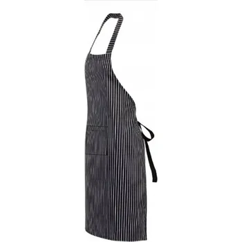 Kuchyňská zástěra Gastronomická zástěra s proužky, bavlněná s kapsou