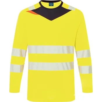 pracovní tričko PORTWEST Tričko DX416 Hi-Vis, dlouhý rukáv, vystražné POR-DX416YBR5XL Žlutá/černá 5XL
