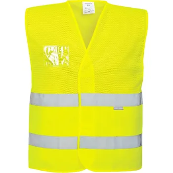 pracovní vesta PORTWEST Vesta HiVis síťovaná C494, reflexní POR-C494YERXX/3X Žlutá 2XL-3XL