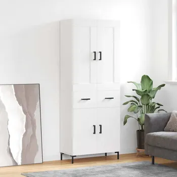 vidaXL Skříň highboard 69,5 x 34 x 180 cm kompozitní dřevo [3199873] Barva: Bílá