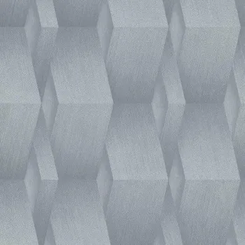 Tapeta 3D tapeta – trapez, vzhled kamene, šedá, stříbrná, ocelová