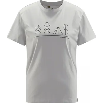 Dámské tričko Dámské bavlněné triko Haglöfs Camp - sv.šedá Velikost: M