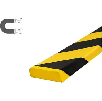 Dětská zábrana Černo-žlutá pěnová magnetická ochrana rohů zdí a stěn PA - 100 x 7 x 1,9 cm