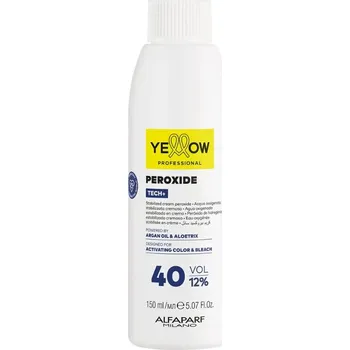 Vlasová regenerace YELLOW EMULZE PEROXID VODÍKU OXYDANT 12% PRO BARVENÍ A ZESVĚTLOVÁNÍ VLASŮ 150 ML
