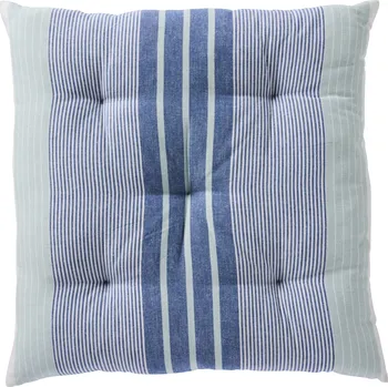 Podsedák Ib Laursen Bavlněný sedák Blue / White stripes 50 × 50 cm