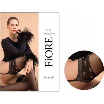 Dámské punčochy Fiore LUXE punčochy do pasu [Velikost 3-M, Barva Černá]