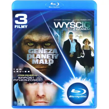 Blu-ray film Raport Mniejszości / Geneza Planety Małp / Wyścig z Czasem Blu-ray disk