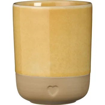 Ib Laursen Kameninový hrnek Heart Yellow Matt 190 ml