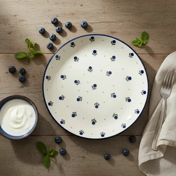 Talíř Ploché jídelní talíře Ceramika Artystyczna Bolesławiec 25,5 cm – dek. 135X