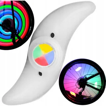 Cyklosvítilna LED světlo na kolo do výpletu kola RGB