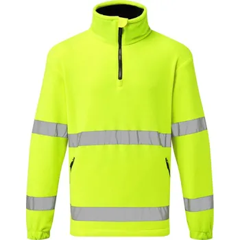pracovní mikina PORTWEST Mikina F302 Fleece, 1/2 Zip, Hi-Vis, reflexní POR-F302YERXXL 2XL Žlutá