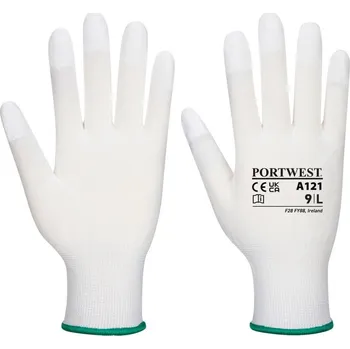Pracovní rukavice PORTWEST Rukavice PU Fingertip A121 POR-A121WHRS S Bílá