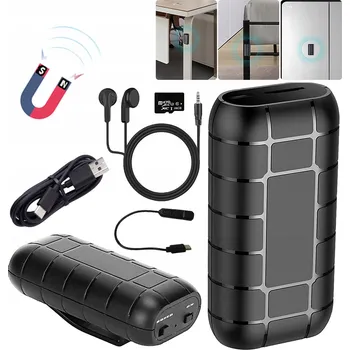 MINI ŠPIÓNSKÝ ODPOČÍVACÍ ZAŘÍZENÍ PLOŠTICE MALÝ DIKTAFON 16 GB DETEKCE HLASU 2 REŽIMY