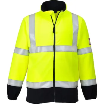 pracovní mikina PORTWEST Mikina Fleece Hi-Vis FR31, nehořalavá, antistatická, reflexní POR-FR31YERL L Žlutá