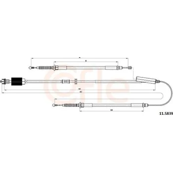 Auto-moto Tažné lanko, parkovací brzda COFLE 92.11.5839