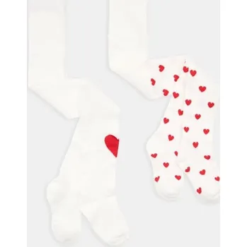 Dívčí oblečení Sinsay - Sada 2&nbsp;punčocháčů - krémová - 478HR-01X - 478HR-01X-U11