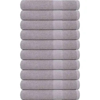 Utěrka Ručníky do sauny 10 ks šedá 80x200cm 360 g/m² 100% bavlna - 8721012144828