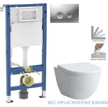 GEBERIT DuofixBasic s matným tlačítkem DELTA21 + WC LAUFEN PRO RIMLESS + SEDÁTKO 458.103.00.2 21MA LP1