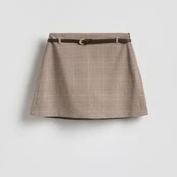 Dámské kraťasy Reserved - Sukňo‑šortky ve vzoru kostky - vícebarevná - WE115-MLC - WE115-MLC-S