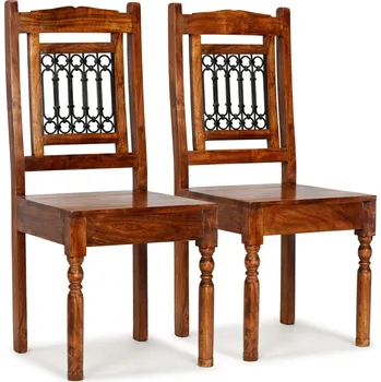 Jídelní židle Jídelní židle 2 ks masiv s medově zbarveným povrchem klasické - 8718475586364