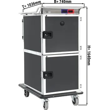 Servírovací stolek G.Gastro Banketní vozík s ohřevem & chladicí - 2x 6x GN 2/1