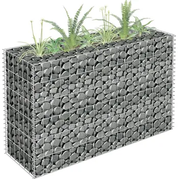 Vyvýšený záhon Gabionový vyvýšený záhon pozinkovaná ocel 90 x 30 x 60 cm - 8719883734583