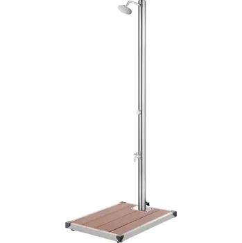 zahrada-XL Zahradní sprcha s hnědou základnou 220 cm nerezová ocel 3070778