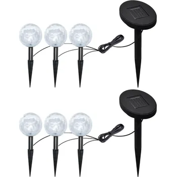 Venkovní osvětlení Zahradní světla 6 ks LED se zemními bodci a solárními panely - 8719883695815