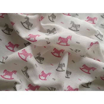 Plena Látková plena s potiskem Koník růžový Bavlna, 70x70 cm