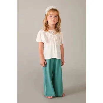 Dětské kalhoty Mayoral 3584.6B.Mini.PPY2 tyrkysová 66X, vel. 128