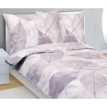 Povlečení Povlečení bavlněné - béžový list 70x90, 140x200 cm