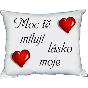Dekorativní polštářek Moon River polštář Svatý Valentýn Moc Tě Miluji lásko moje 30x40 cm ( )