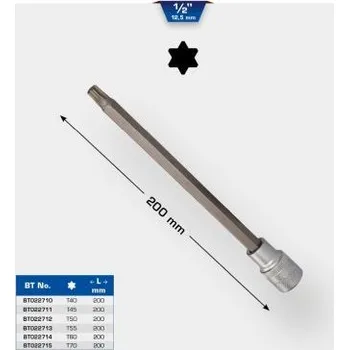 Gola hlavice Brilliant Tools BT022711 Nástrčný ořech s bitem 1/2", Torx, délka 200 mm, T45