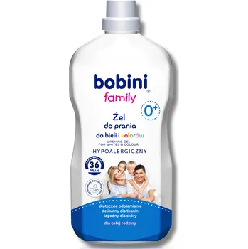 Prací gel Bobini Family Gel Prací Prostředek na Barevné a Bílé Prádlo Hypoalergenní 2x1,8l (72 praní)